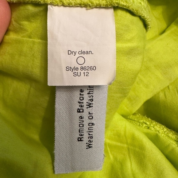 J. Crew Kiwi Green Eyelet No. 2 Pencil Skirt Size 8 Zip Back Clasp - Picture 5 of 11